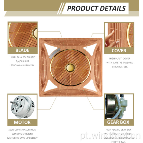 14 16 18 &quot;Polegadas Controle Remoto de Baixo Ruído Eletrodomésticos Ventilador de Caixa de Teto com Motor Elétrico de Cobre Montado na Parede de Ar